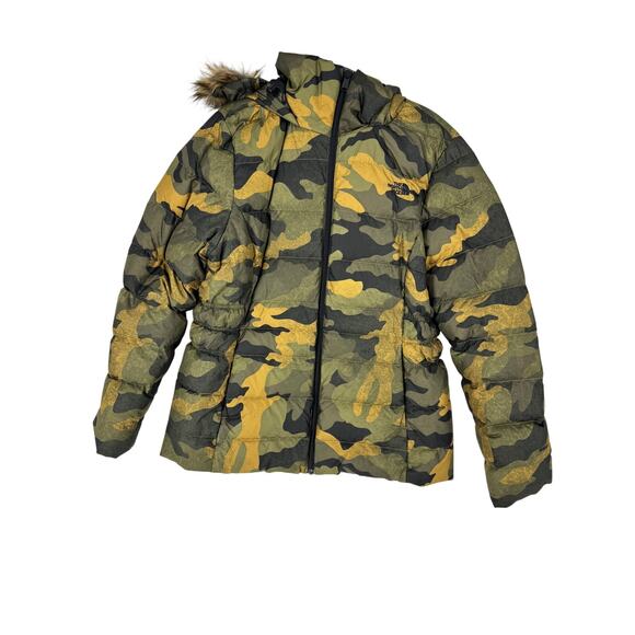 The North Face Women's Gotham II down jacket in a camouflage - Picture 1 of 3